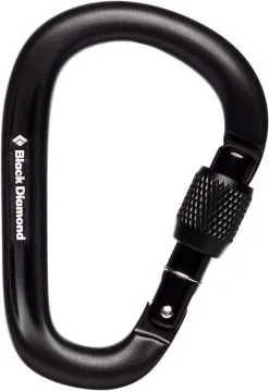 Black Diamond PearLock Screwgate Carabiner - Black