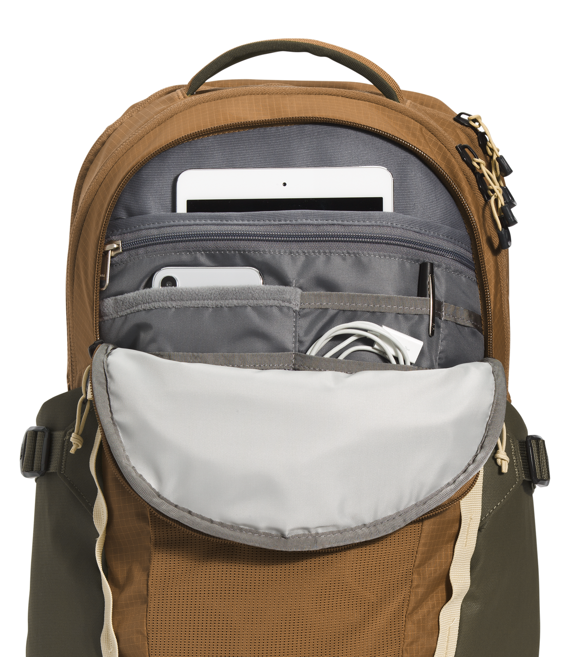 The North Face Men's Recon Backpack - Taupe Green/Utility Brown/Gravel - Image 3