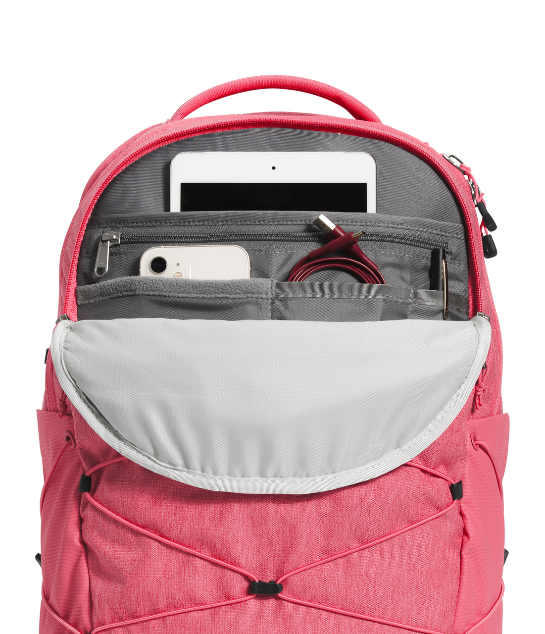 The North Face Women's Borealis Backpack - Cosmo Pink Dark Heather/TNF White - Image 3