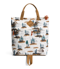 The North Face Berkeley Mini Backpack - Gardenia White Camping Scenic Print/Utility Brown