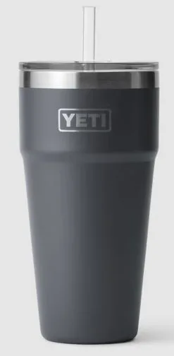 Yeti Rambler 26oz Straw Cup - Charcoal