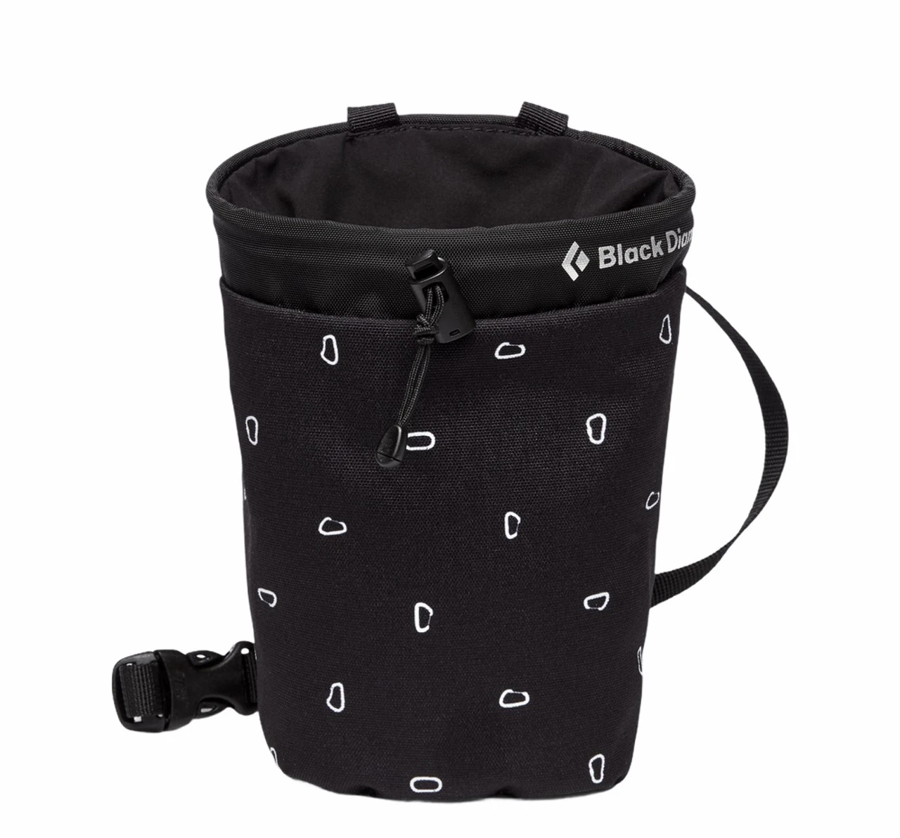 Black Diamond Gym Chalk Bag - Black Carabiner Print