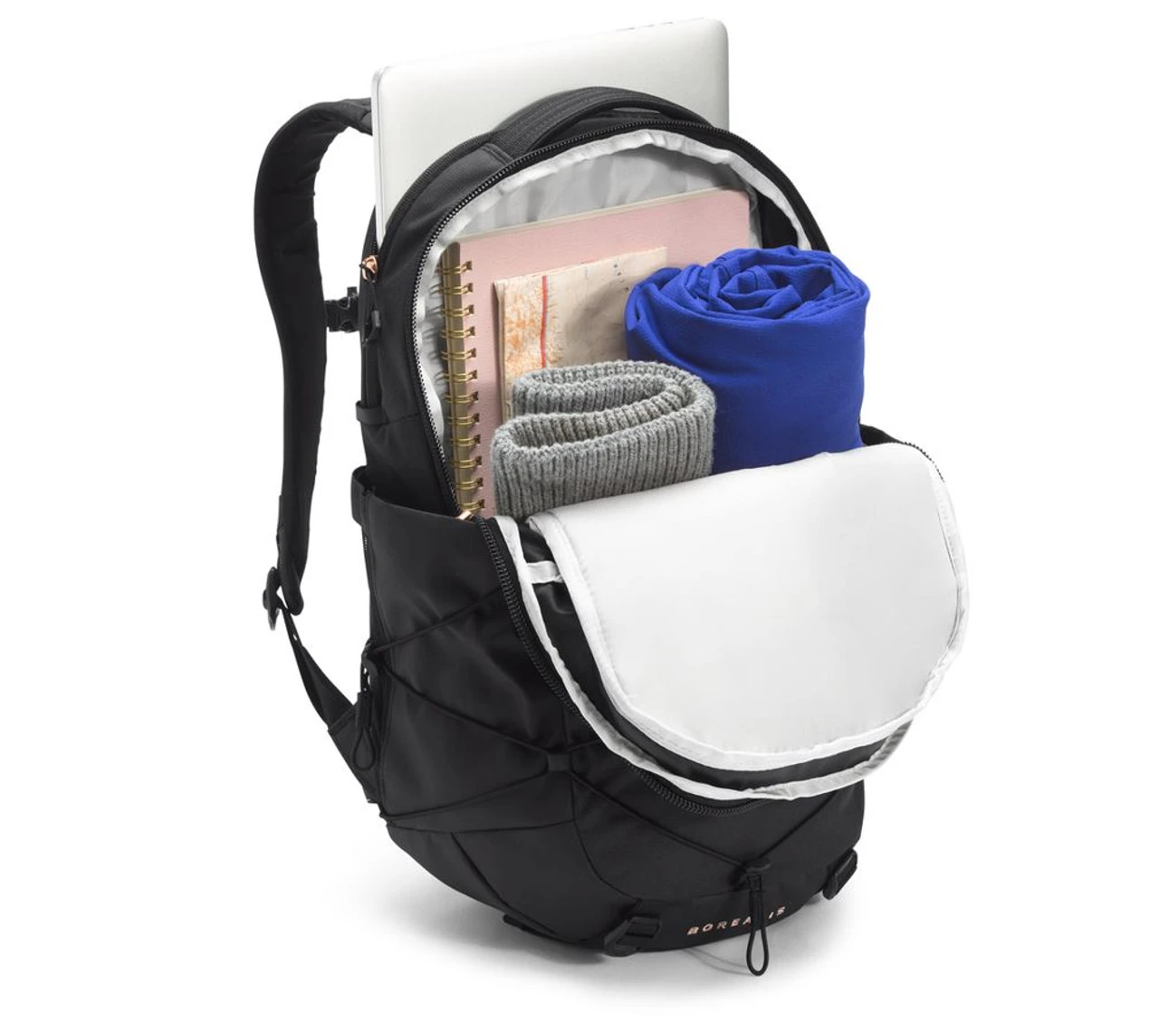 The North Face Women`s Borealis Backpack - TNF Black Heather/Burnt Coral Metallic - Image 2